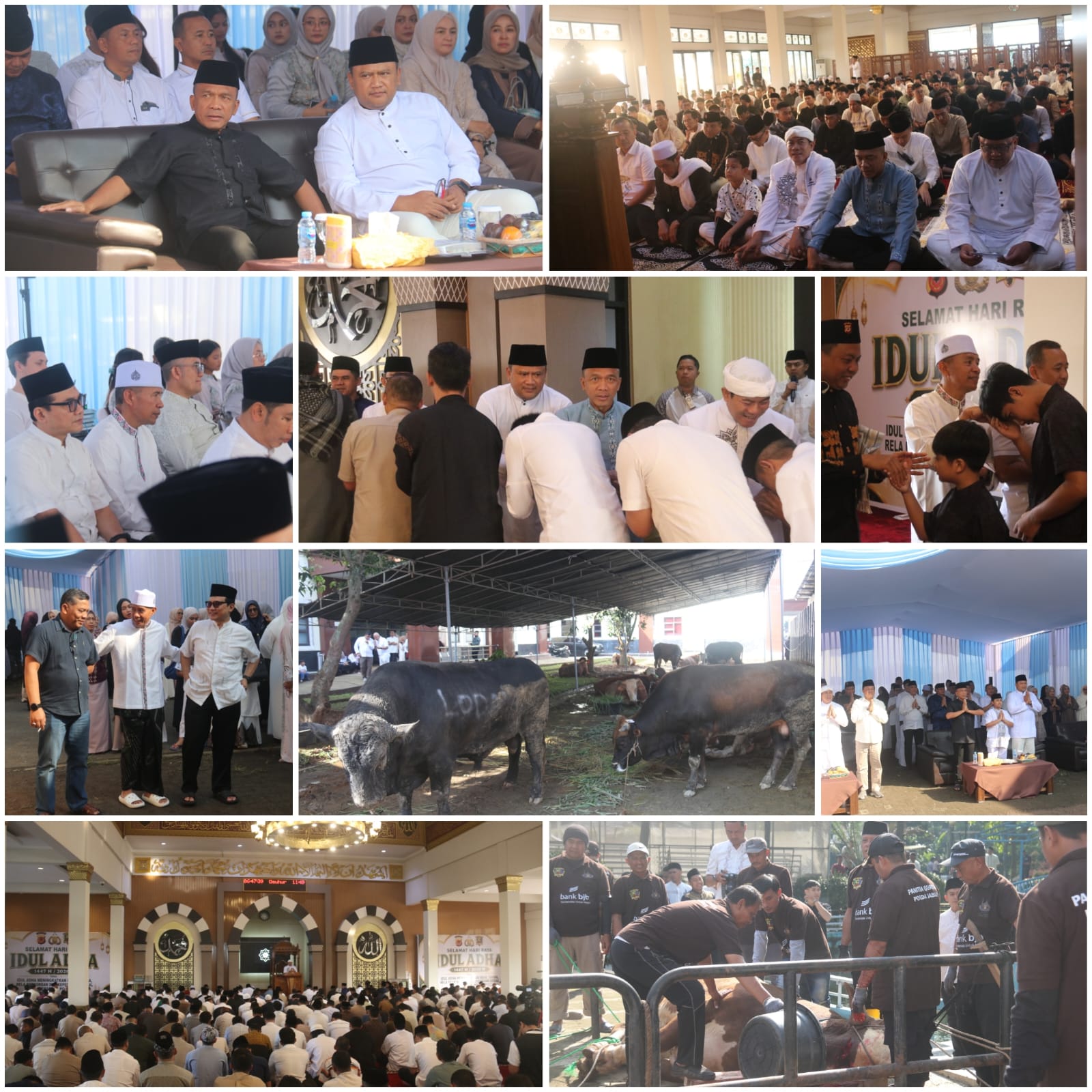 Suasana Idul Adha di Mapolda Jabar di sertai pemotongan Hewan Kurban