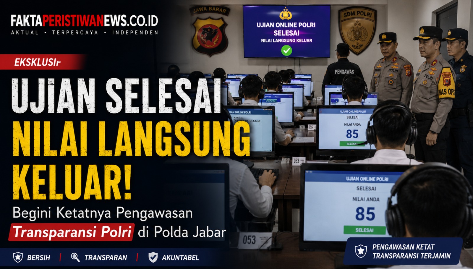 Ujian Selesai Nilai Langsung Keluar! Begini Ketatnya Pengawasan Transparansi Polri di Polda Jabar
