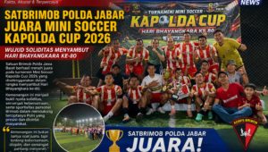 Satbrimob Polda Jabar Juara Mini Soccer Kapolda Cup 2026, Wujud Soliditas Menyambut Hari Bhayangkara ke-80