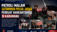 Patroli Malam Satbrimob Polda Jabar Perkuat Harkamtibmas di Karawang