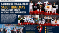Satbrimob Polda Jabar Sabet Tiga Emas di Kejuaraan Karate Nasional Piala Kapolri 2026