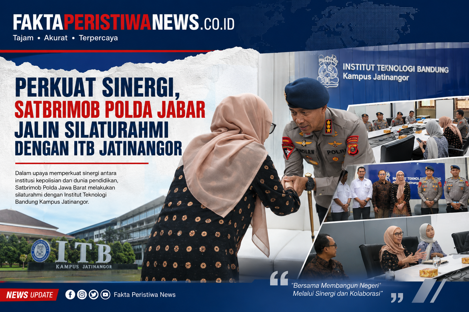 Perkuat Sinergi, Satbrimob Polda Jabar Jalin Silaturahmi dengan ITB Jatinangor