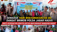 Semarak Hari Bhayangkara ke-80, Dansat Brimob Polda Jabar Hadiri Bakti Kesehatan Gratis untuk Masyarakat Bandung Barat