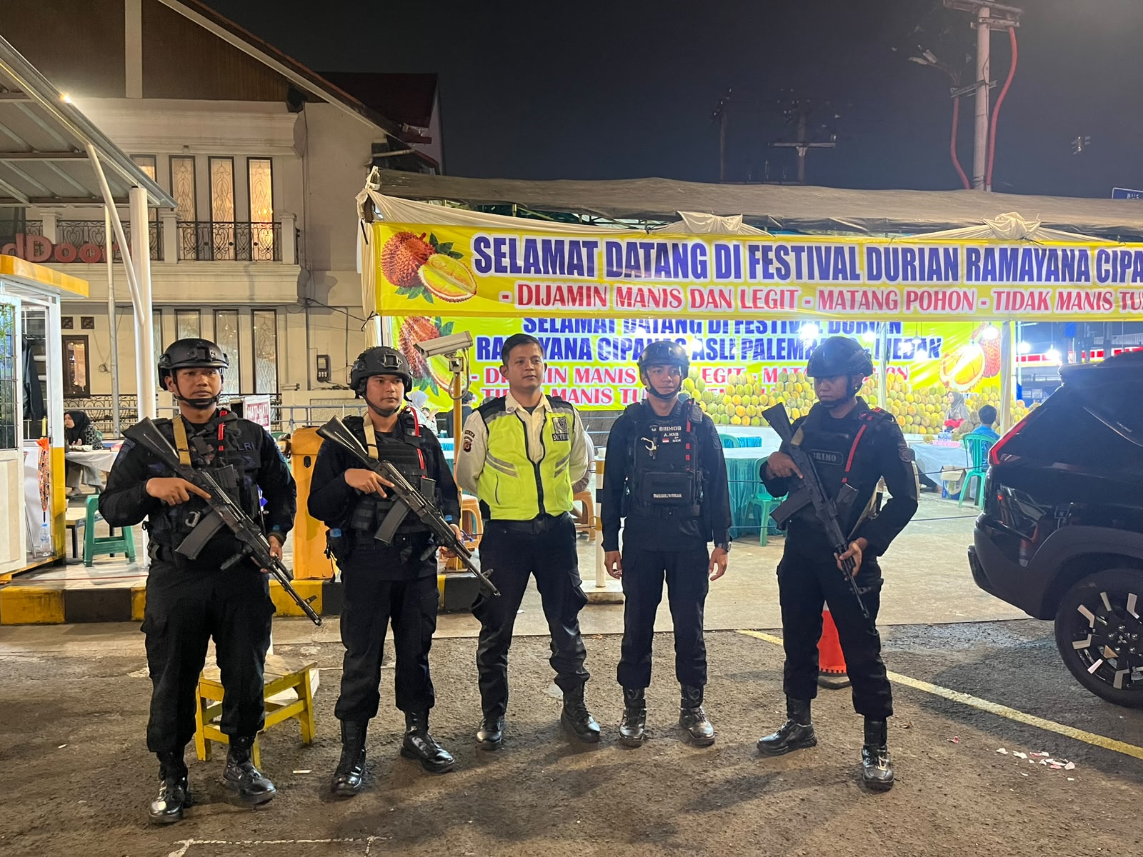 Patroli Malam Brimob Jabar di Cianjur, Wujud Nyata Kehadiran Polri Menjaga Kamtibmas Masyarakat