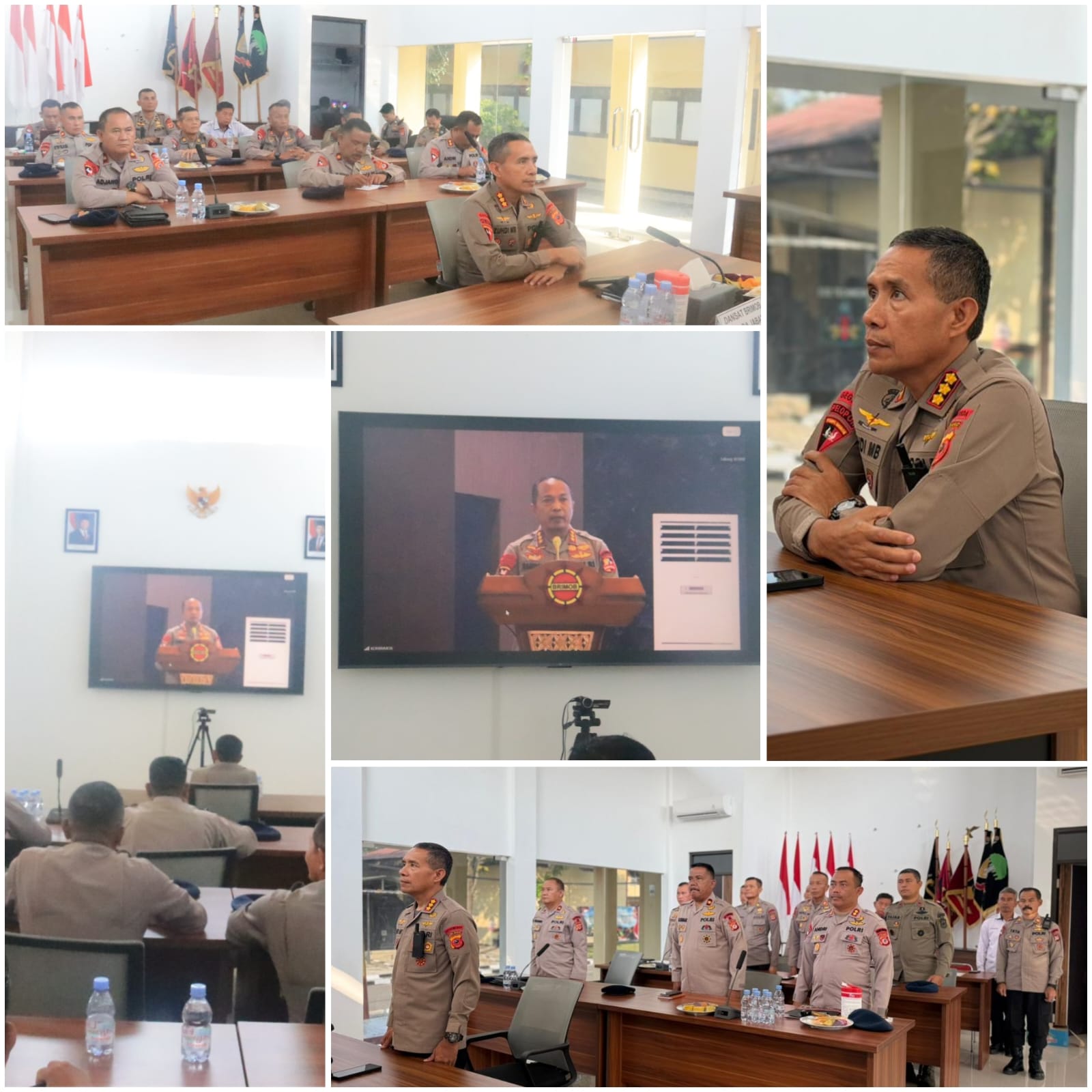 Dansat Brimob Polda Jabar Ikuti Vicon Bersama Dankor Brimob Polri, Bahas Dinamika Keamanan Negara