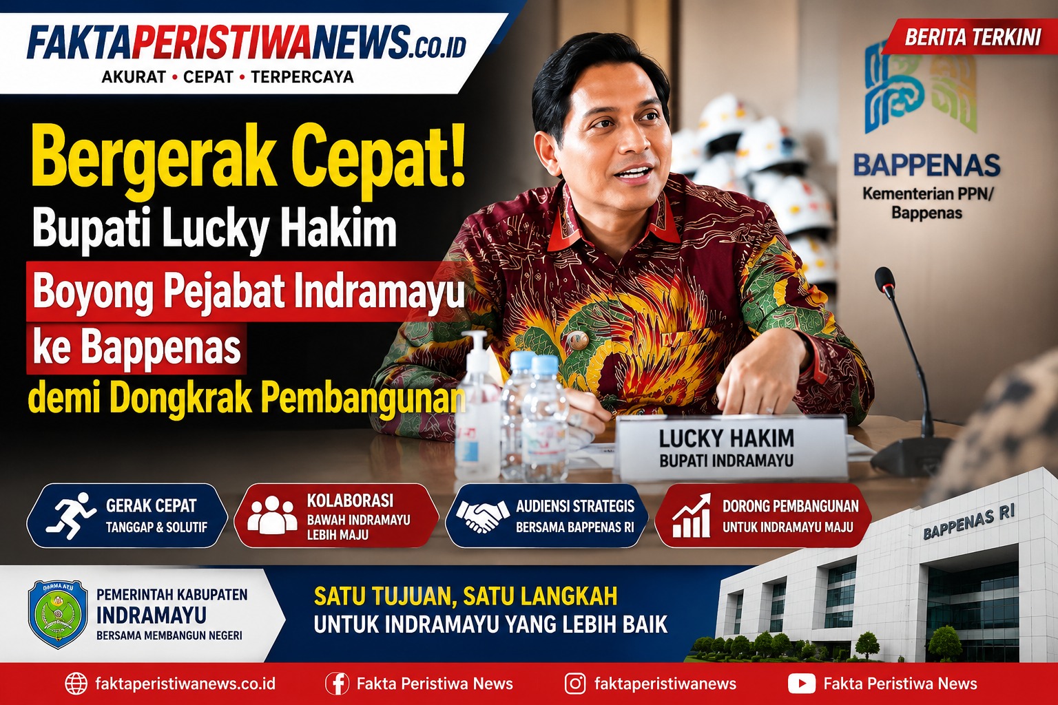 Bergerak Cepat! Bupati Lucky Hakim Boyong Pejabat Indramayu ke Bappenas demi Dongkrak Pembangunan