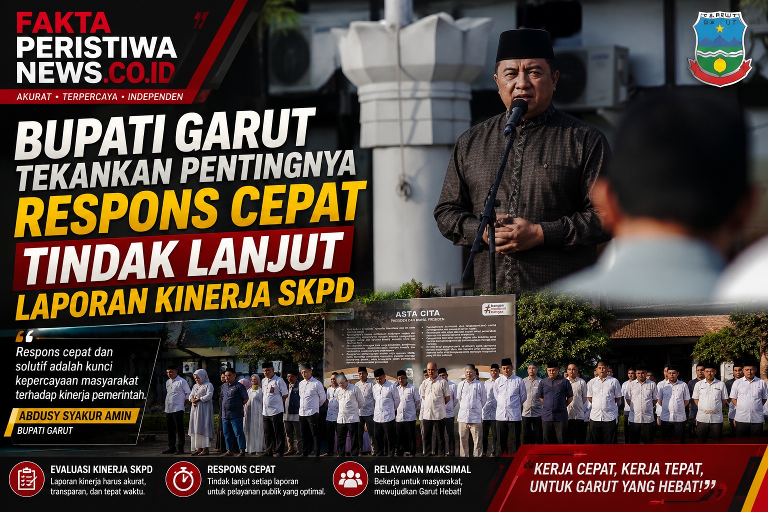 Bupati Garut Tekankan Pentingnya Respons Cepat Tindak Lanjut Laporan Kinerja SKPD