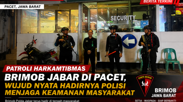 Patroli Harkamtibmas Brimob Jabar di Pacet, Wujud Nyata Hadirnya Polisi Menjaga Keamanan Masyarakat