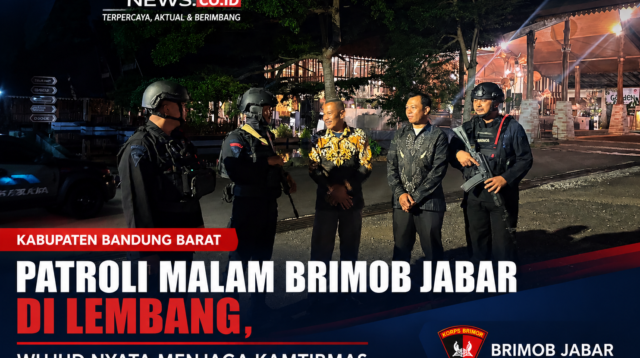 Patroli Malam Brimob Jabar di Lembang, Wujud Nyata Menjaga Kamtibmas & Kenyamanan Masyarakat