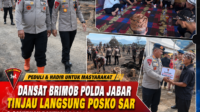Dansat Brimob Polda Jabar Tinjau Langsung Posko SAR & Salurkan Bantuan Bagi Korban Kebakaran di Kampung Adat Kesepuhan Cipta Mulya