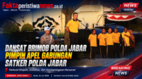 Dansat Brimob Polda Jabar Pimpin Apel Gabungan Satker Polda Jabar