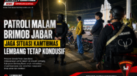 Patroli Malam Brimob Jabar Jaga Situasi Kamtibmas Lembang Tetap Kondusif