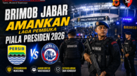 Brimob Jabar Amankan Laga Pembuka Piala Presiden 2026 : Persib Bandung VS Arema FC