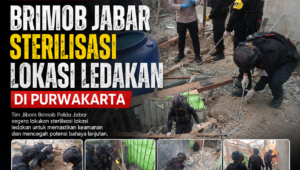 Respons Cepat Brimob Jabar Sterilisasi Lokasi Ledakan di Purwakarta
