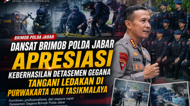 Dansat Brimob Polda Jabar Apresiasi Keberhasilan Detasemen Gegana Tangani Ledakan di Purwakarta & Tasikmalaya