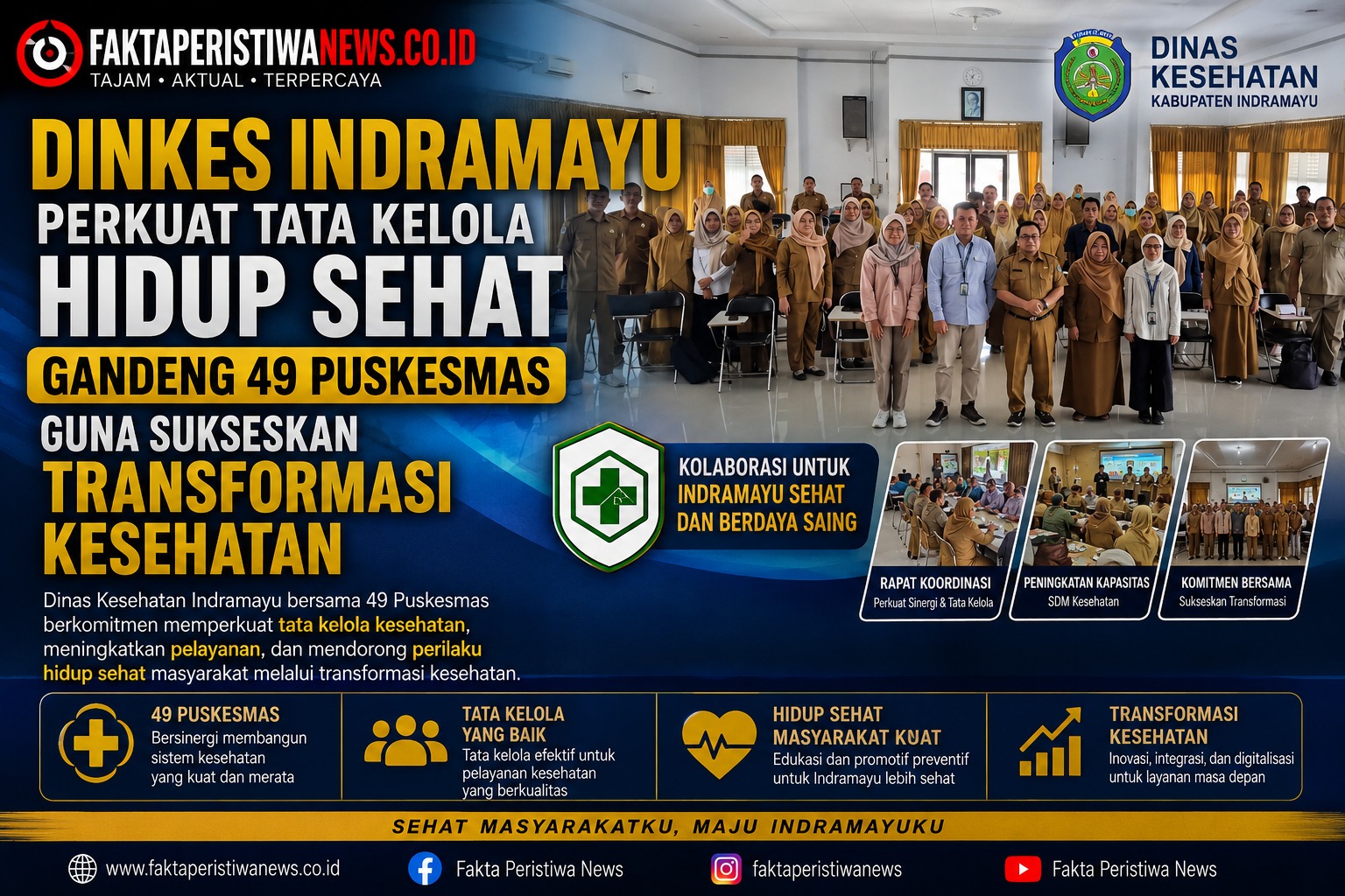 Dinkes Indramayu Perkuat Tata Kelola Hidup Sehat, Gandeng 49 Puskesmas Guna Sukseskan Transformasi Kesehatan