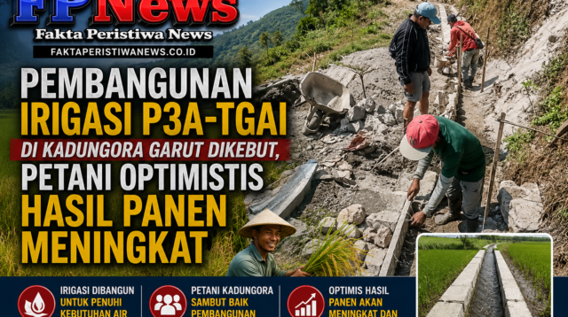 Pembangunan Irigasi P3A-TGAI di Kadungora Garut Dikebut, Petani Optimistis Hasil Panen Meningkat