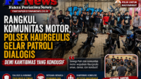 Rangkul Komunitas Motor, Polsek Haurgeulis Gelar Patroli Dialogis demi Kamtibmas yang Kondusif