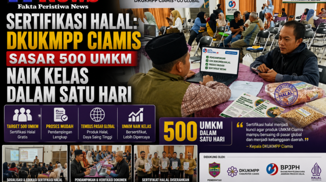 Sertifikasi Halal DKUKMPP Ciamis Sasar 500 UMKM Naik Kelas dalam Satu Hari