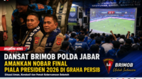 Dansat Brimob Polda Jabar Amankan Nobar Final Piala Presiden 2026 di Graha Persib