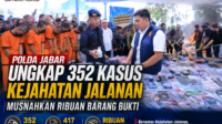 Polda Jabar Ungkap 352 Kasus Kejahatan Jalanan, Musnahkan Ribuan Barang Bukti
