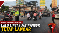 Brimob Jabar Hadir : Lalu Lintas Jatinangor Tetap Lancar