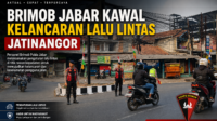 Brimob Jabar Kawal Kelancaran Lalu Lintas Jatinangor