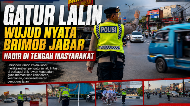 Gatur Lalin, Wujud Nyata Brimob Jabar Hadir di Tengah Masyarakat