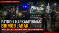 Patroli Harkamtibmas Brimob Jabar, Jaga Situasi Purwakarta Tetap Kondusif