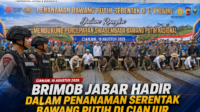 Brimob Jabar Hadir Dalam Penanaman Serentak Bawang Putih di Cianjur