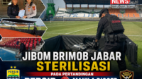 Jibom Brimob Jabar Sterilisasi Pada Pertandingan Persib VS Manila Digger