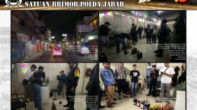 Brimob Jabar Bersinergi Dengan Polres Garut Jaga Kamtibmas Melalui Patroli KRYD Gabungan