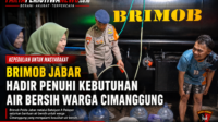Brimob Jabar Hadir Penuhi Kebutuhan Air Bersih Warga Cimanggung