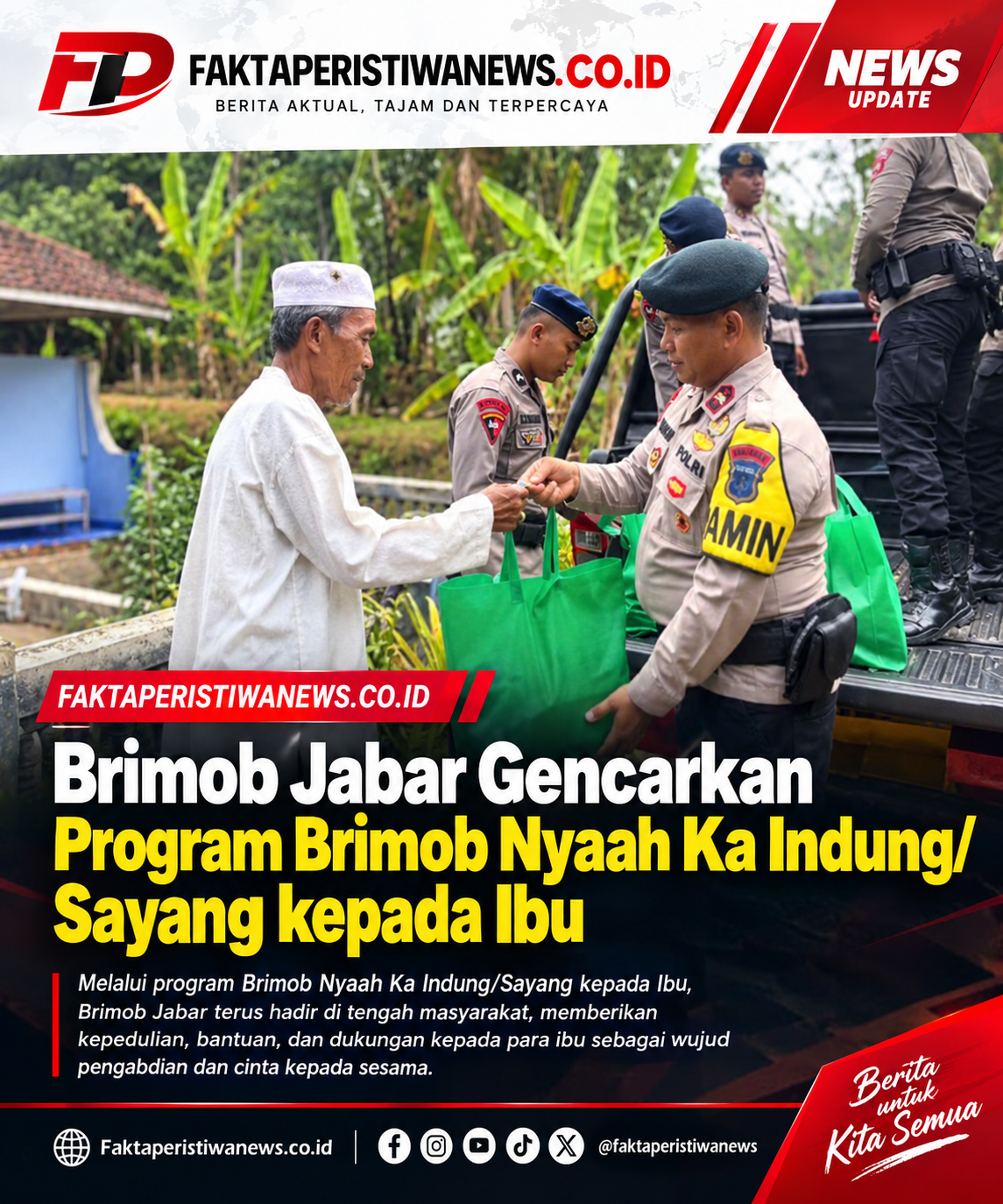 Brimob Jabar Gencarkan Program Brimob Nyaah Ka Indung