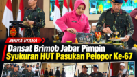 Dansat Brimob Jabar Pimpin Syukuran HUT Pasukan Pelopor Ke-67