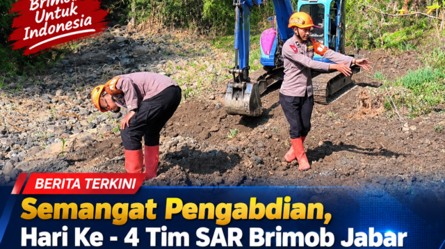 Hari Ke - 4 Tim SAR Brimob Jabar Terus Kawal Pembangunan Jembatan Merah Putih di Majalengka
