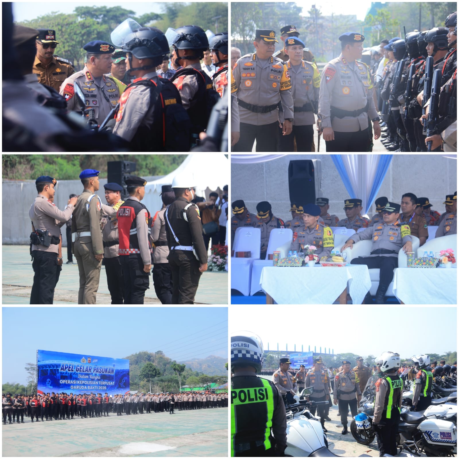 Dansat Brimob Polda Jabar Menghadiri Apel Gelar Pasukan (Operasi Kepolisian Terpusat Garuda Bakti 2026 di Si Jalak Harupat