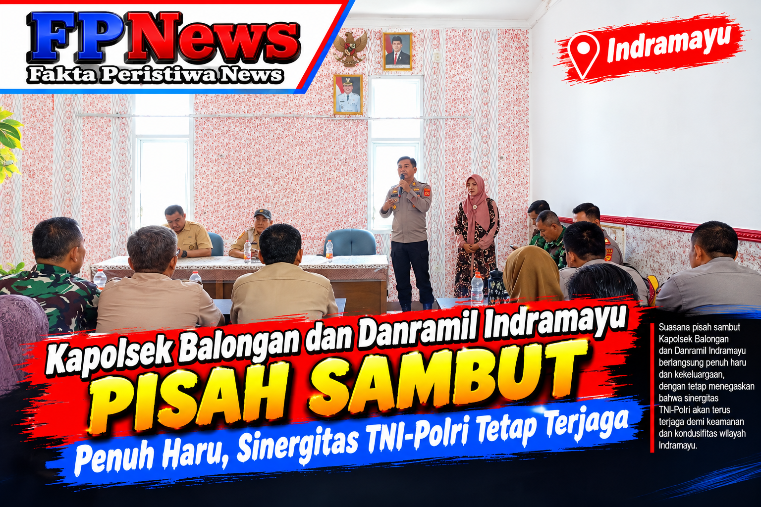 Kapolsek Balongan dan Danramil Indramayu Pisah Sambut Penuh Haru, Sinergitas TNI-Polri Tetap Terjaga