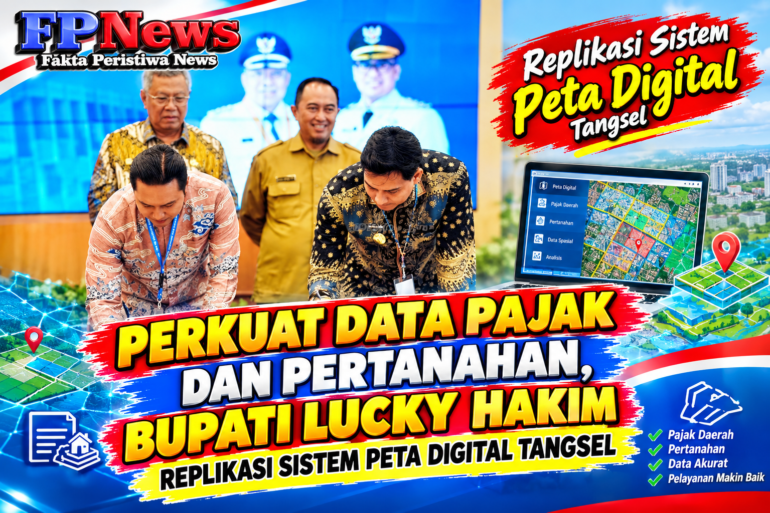Perkuat Data Pajak dan Pertanahan, Bupati Lucky Hakim Replikasi Sistem Peta Digital Tangsel