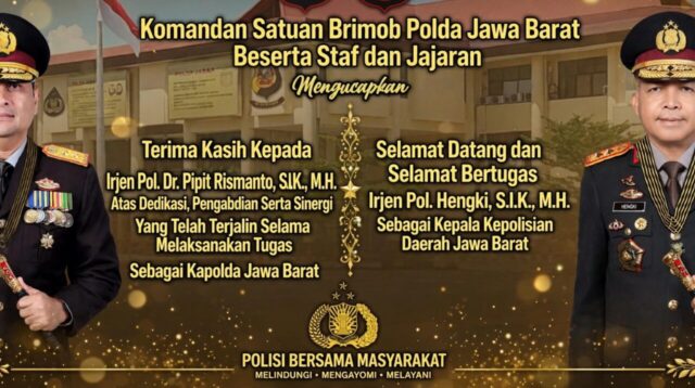 Ucapan selamat dari Dansat Brimob