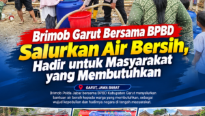 Brimob Garut Bersama BPBD Salurkan Air Bersih, Hadir untuk Masyarakat yang Membutuhkan