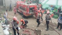 SAR Brimob Jabar Bergerak Cepat Padamkan Kebakaran di Pasar Cigombong Cianjur