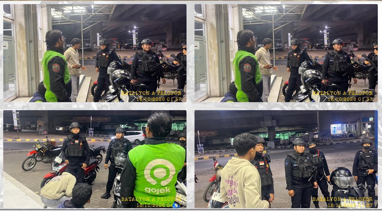Brimob Jabar lakukan patroli di kota kab. Bandung