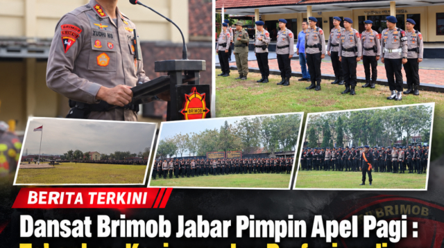 Dansat Brimob Jabar Pimpin Apel Pagi : Tekankan Kesiapan dan Profesionalisme